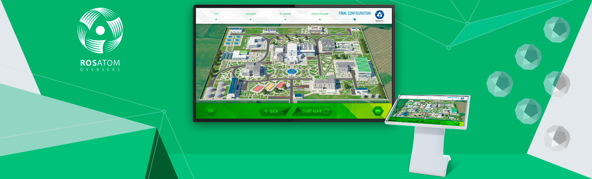 Touchscreen application "Sources of energy" for ROSATOM