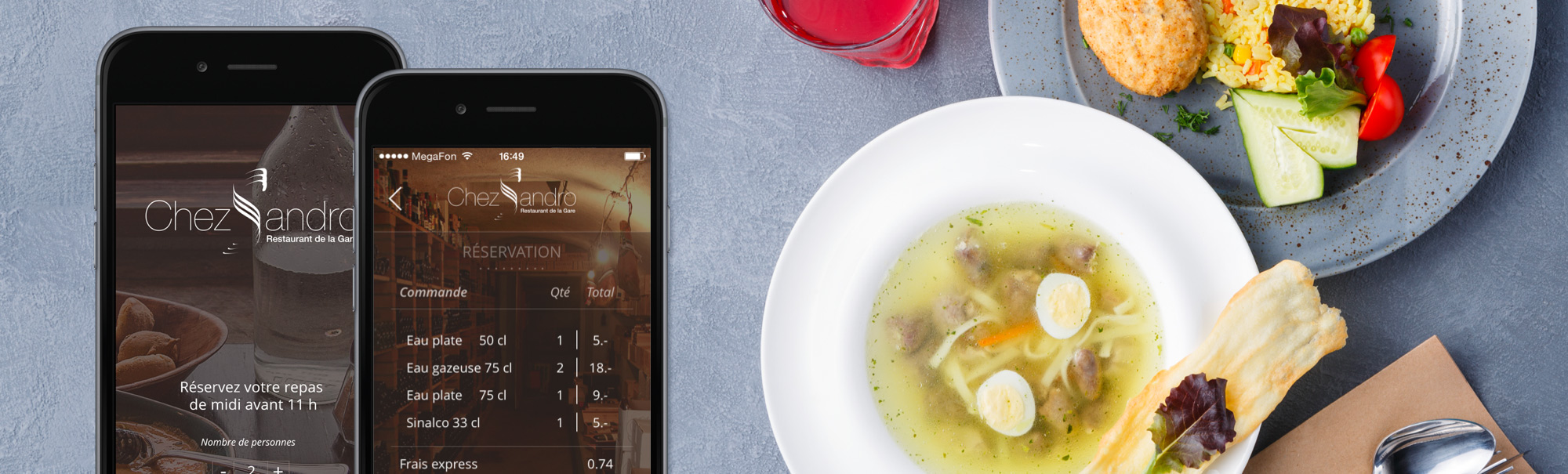 Chez Sandro Swiss Restaurant Mobile Application