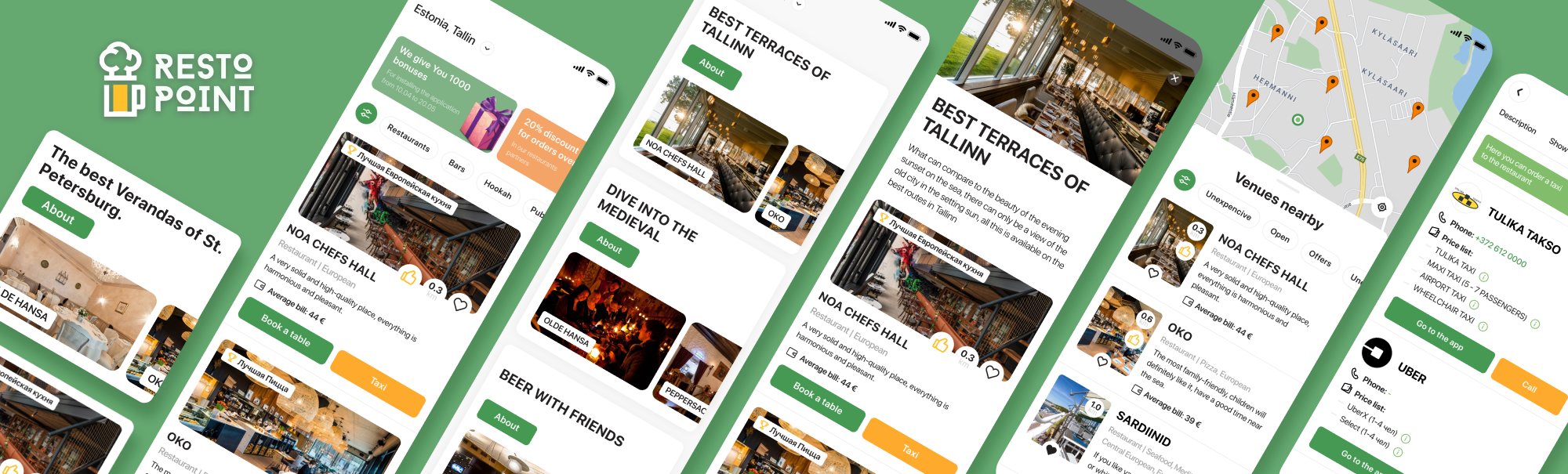 RestoPoint mobile app design