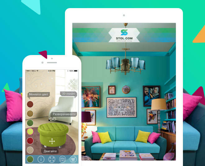 Stol.com Augmented Reality Mobile App with for Furniture Choice