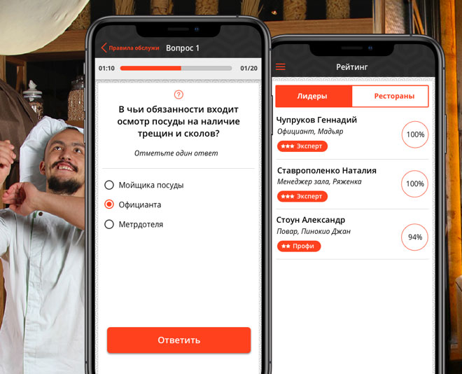 MC HR App for Employees Competency Assessment and for Restaurant Audit