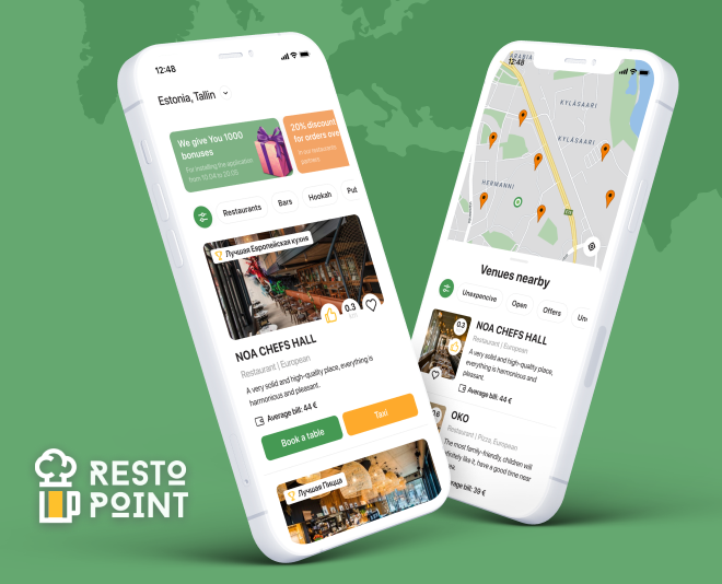 RestoPoint mobile app design