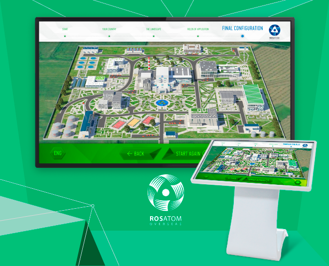Touchscreen application "Sources of energy" for ROSATOM