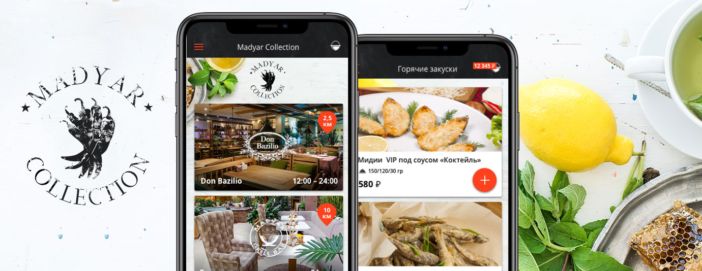Food order, payment and food delivery in the Madyar Restaurant Chain
