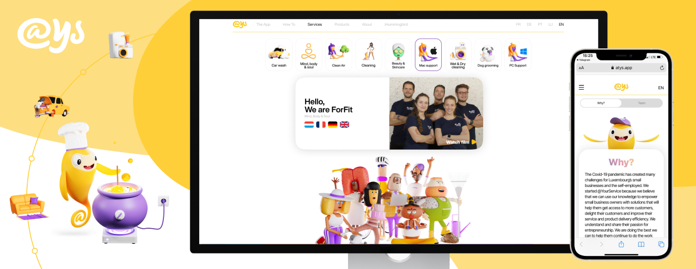 Website of @YourService – the service for finding specialists in Western Europe