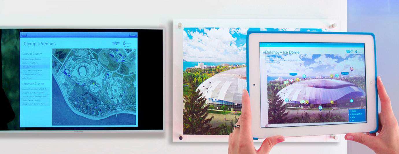 Sochi city guide 2014 mobile app with AR for Rostelecom